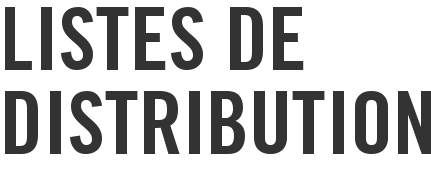 Listes de distribution